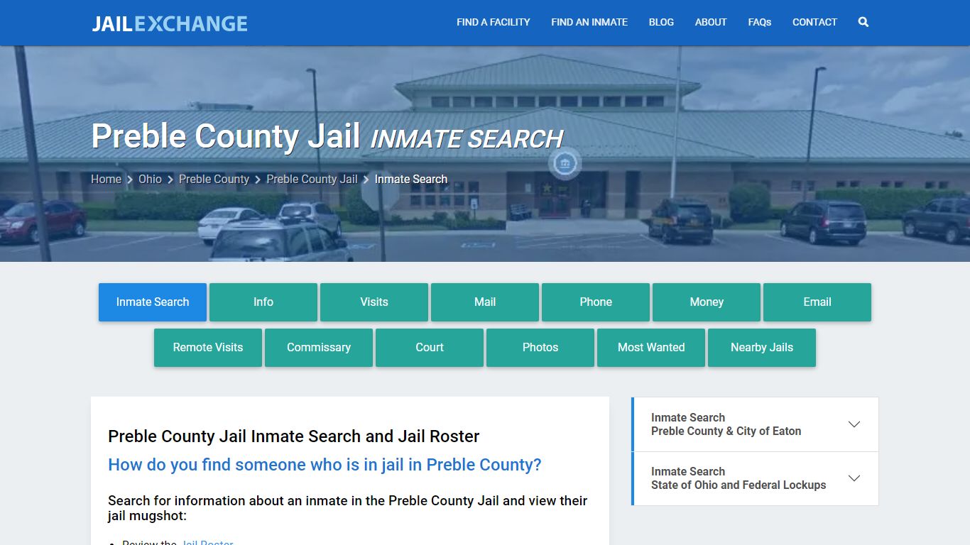 Inmate Search: Roster & Mugshots - Preble County Jail, OH